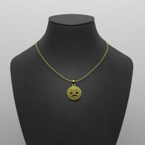 18-carat gold necklace for women, Meduped, emoji model, code C3-1-1025