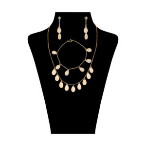 Half set of 18 karat gold for women, model G621