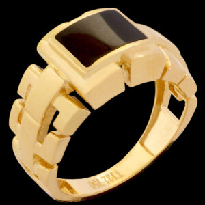 18 carat gold men's ring, Mustajabi gold, code 58
