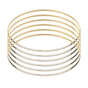 Women's 18 carat gold bangle, wire model, 6 pieces