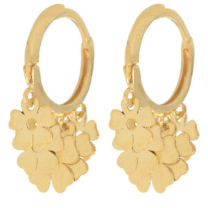 18 carat gold earrings for women, Ellen Nar, flower model, code EN670152