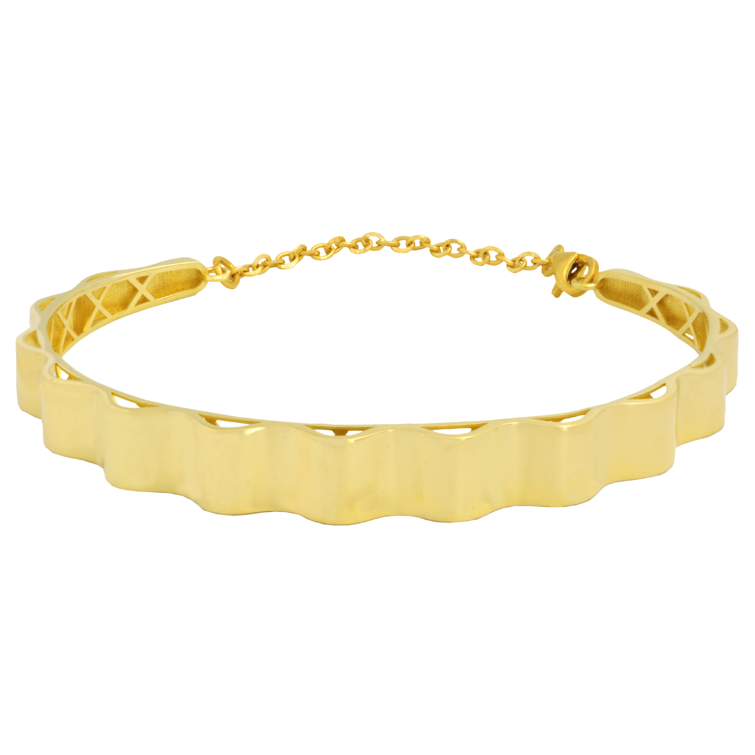 Women's 18 carat gold bangle bracelet Mustajabi code 21