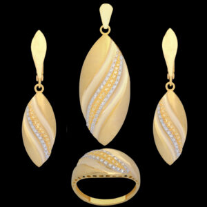 Half set of 18 carat gold for women, Mustajabi gold, code 676