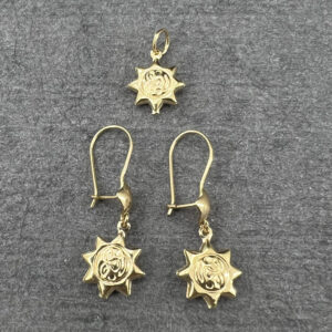 18 carat gold half set for girls, good friend, Khurshid model, code dk2013