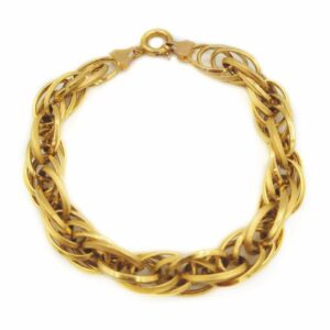 18 carat gold bracelet for women, chain model, code 01