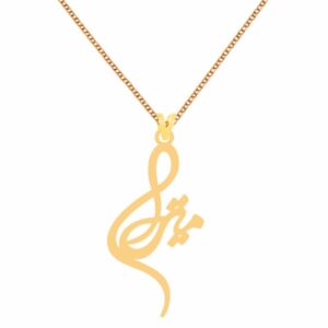 18 carat gold necklace for women, name of Mitra