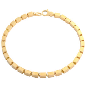 Men's 18 carat gold bracelet, Mustajabi gold model, ice cube, code M15