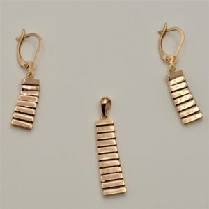 Half set of 18 karat gold for women, sinus model