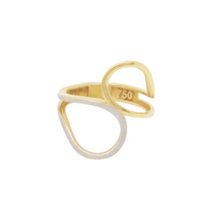 18 carat gold ring for women, model C0056