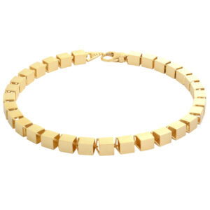 Men's 18 carat gold bracelet, mustajabi gold model, ice cube, code 22