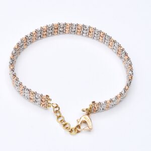 18 carat gold bangle bracelet for women, model Albarnado