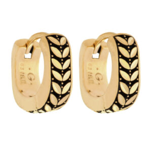 Women's 18 carat gold earrings, mustajabi gold, Jalva model, code 79