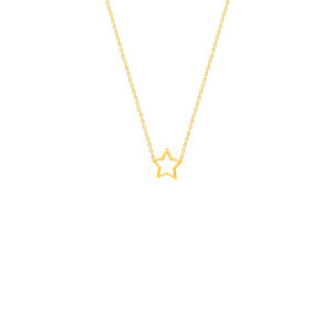 18 carat gold necklace for women, star model