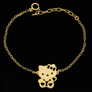 18-karat gold bracelet for girls, Mustajabi gold, code 67064