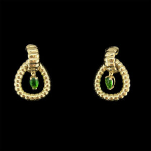 18 carat gold earrings for women, model dk519