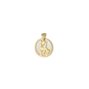 18 carat gold necklace pendant for girls model DGMC9-30d