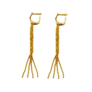 18 carat gold earrings for women, automatic model, code E021