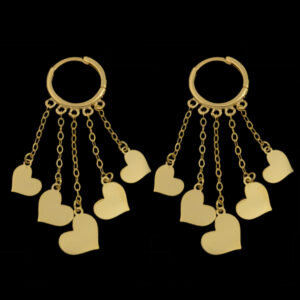 18 carat gold earrings for women, mustajabi gold, code 670159