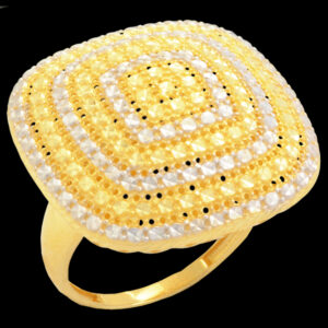 Women's 18 carat gold ring, mustajabi gold model, Ava, square cut, code 55