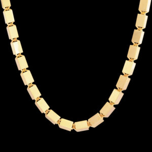 Women's 18-karat gold chain, mustajabi gold, ice cube model, code N50