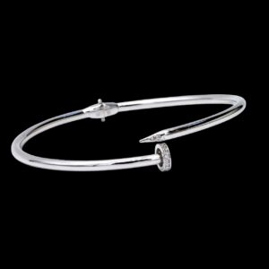 Women's 18 carat gold bangle bracelet, nail model, code 03