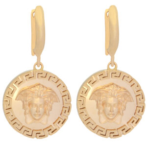 18-carat gold earrings for women, mustajabi gold, mirror model, code V02