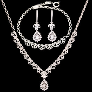 Half set of 18 karat gold for women, Mustajabi gold, code 006