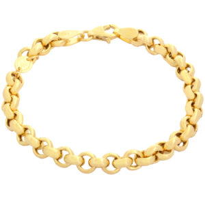 Women's 18-karat gold bracelet, Mustajabi gold, Rolo Golestane model, code 18
