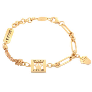Women's 18-karat gold bracelet, Mustajabi gold, Taj model, code 18