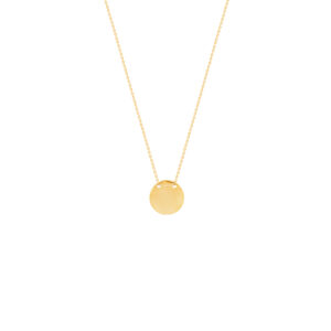 18 carat gold necklace for women, circle model