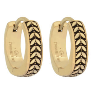 Women's 18-carat gold earrings, mustajabi gold, Jalva model, square wheat, code 167091
