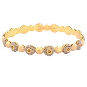 Women's 18 carat gold bracelet, mustajabi gold, round model, size code N1