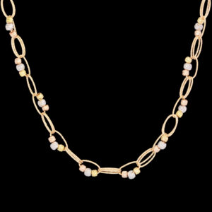 Women's 18 carat gold necklace, mustajabi gold, code A45