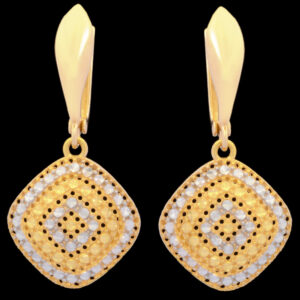 18 carat gold earrings for women, mustajabi gold, code 04