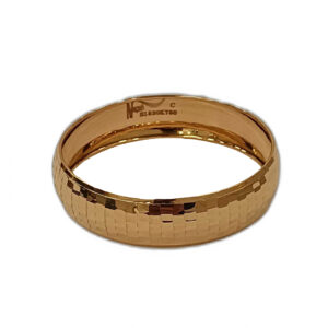 Women's 18 carat gold bangle, single wear model, mesh mirror, look s3