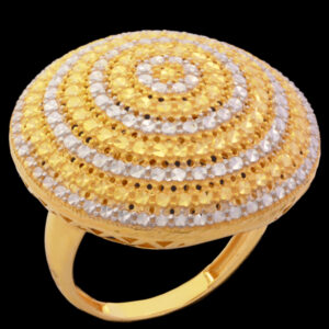18 carat gold ring for women, mustajabi gold, round model, code 55