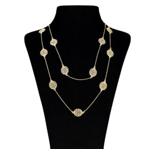 Mahek 18 carat gold necklace for women, model MM0508