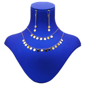 Half set of 18 karat gold for women, sequin model