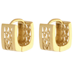 Women's 18 carat gold earrings, mustajabi gold model, Jalva Wheat model, code 07