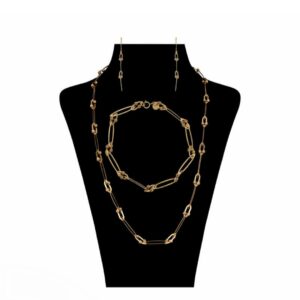 Women's 18 carat gold half set Elen Nar model ELMS0652