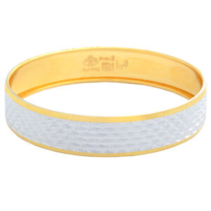 Women's 18 carat gold bracelet, mustajabi gold model, white cut, code 2