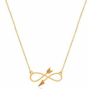 18 carat gold necklace for women, comet spear model