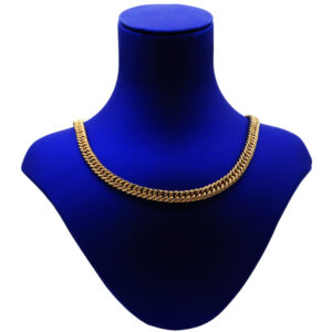 18 carat gold chain for women, double model