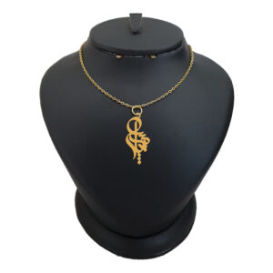 18 carat gold necklace for girls, Leirda, Parmis name, code akm 112