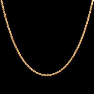 18-carat gold chain for women, mustajabi gold, rope model, code T45