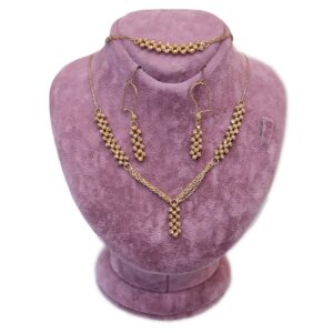 18 carat gold set for women, model Albarnado