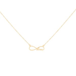 Women's 18 carat gold necklace infinity model