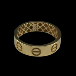 18 carat gold men's ring, good friend, model dk247