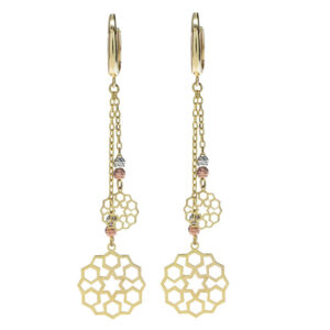 Women's 18 carat gold earrings Ellen Nar model 0633