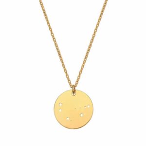 18 carat gold necklace for women, constellation model